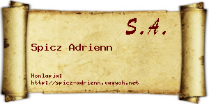 Spicz Adrienn névjegykártya